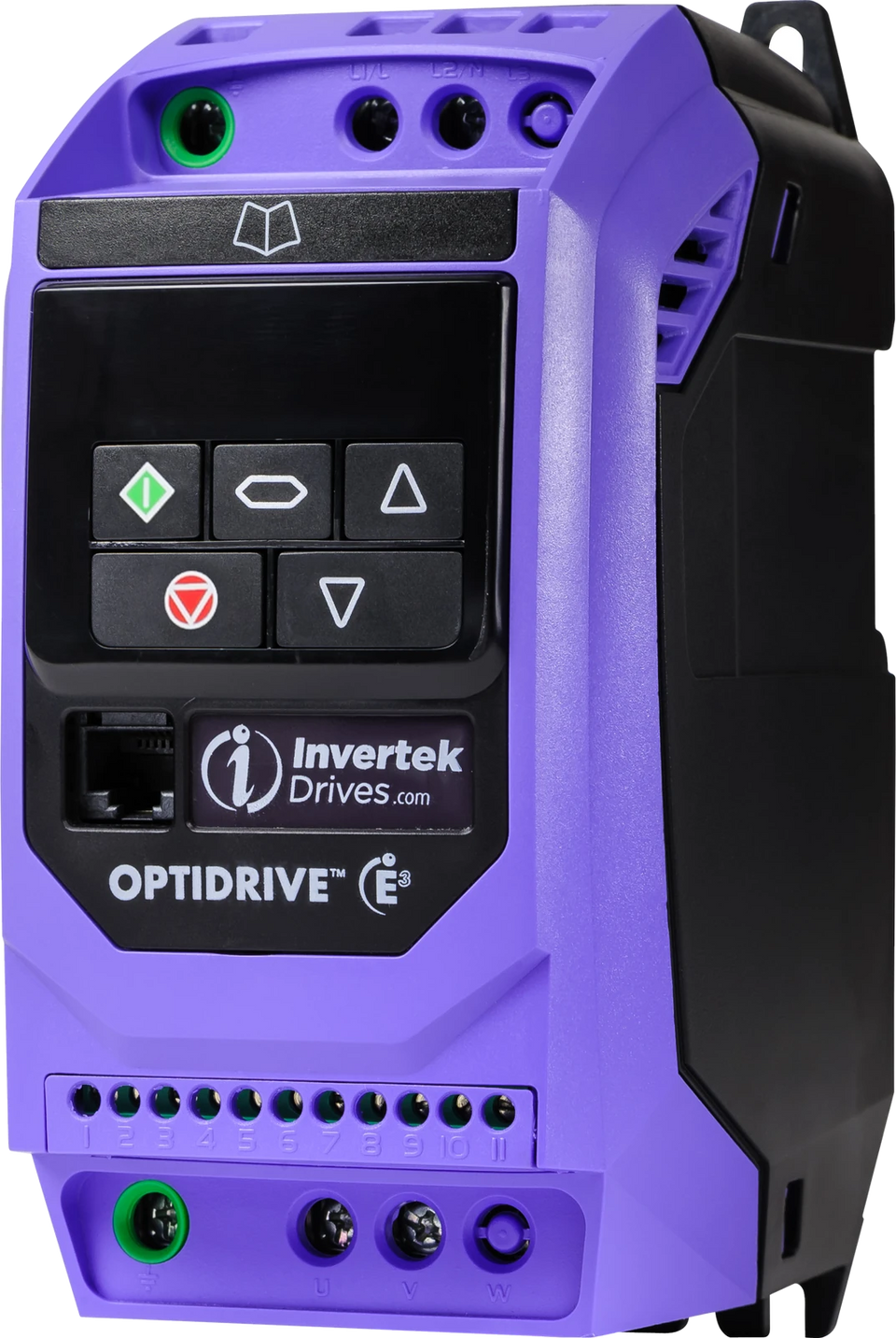 Invertek Optidrive E3 ODE-3-140041-3F12 – E3 IP20 Size 1 Left