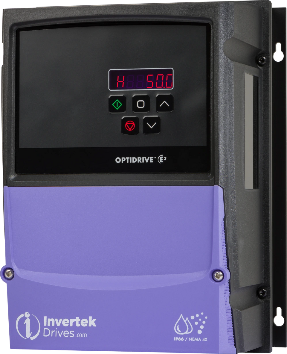 Invertek Optidrive E3 ODE-3-240095-3F4A-MTP – E3 IP66A Size 2 Left