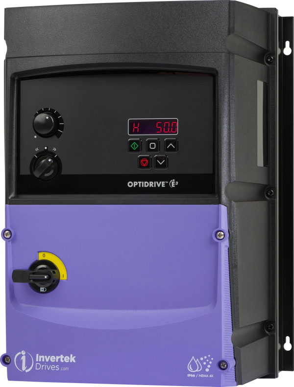 Invertek Optidrive E3 ODE-3-440460-3F4B-MTP – 30Hp 380~480V 3Ph IP66/NEMA4X Indoor/Outdoor