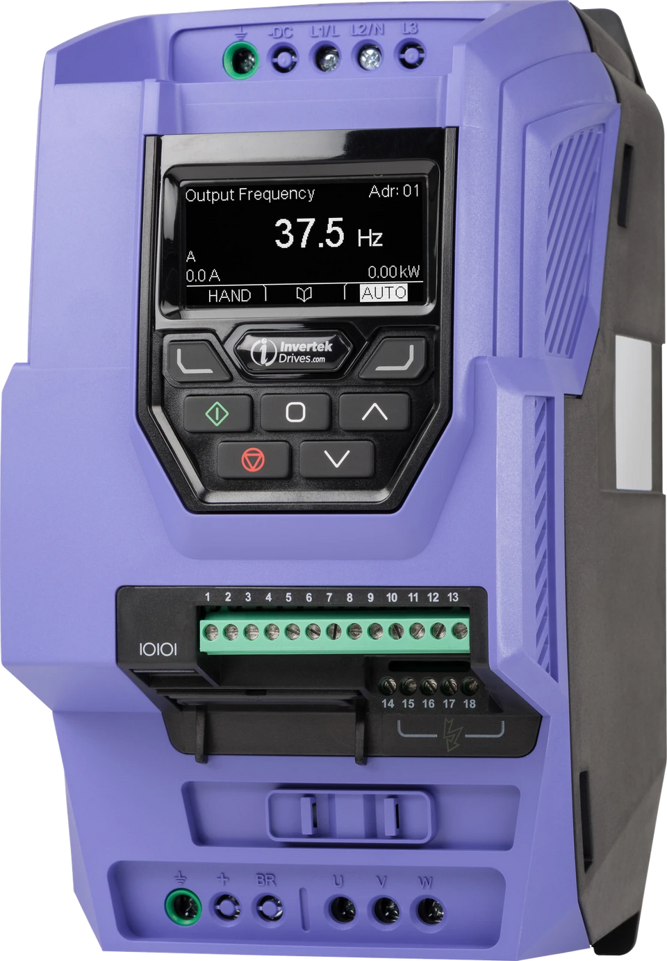 Invertek Optidrive Eco ODV-3-360220-3012-MN – ECO IP20 Size 3 Left