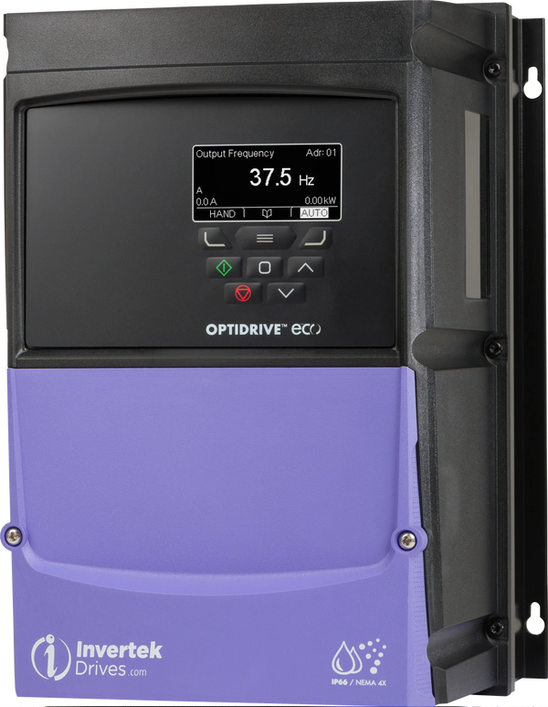 Invertek Optidrive Eco ODV-3-320153-1F1E-MN – 5Hp 200~240V 1Ph IP66/NEMA4X Indoor/Outdoor
