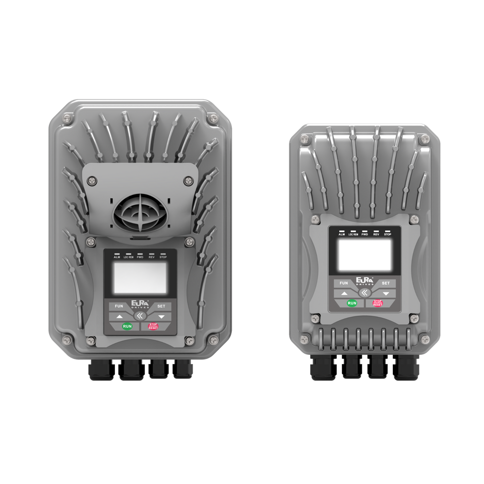 Eura Drive EM30-0007S2J1U1F2AC14B1R3IC1P7 1.0hp Single Phase 200-240V IP66/NEMA 4X with internal EMC filter
